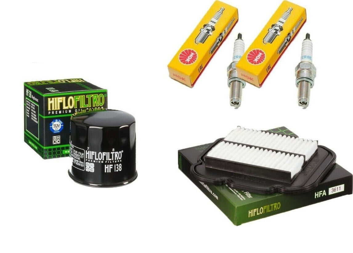 KIT TAGLIANDO SUZUKI DL650 V-STROM 04/06 FILTRO OLIO FILTRO ARIA 2 CANDELE CR8E