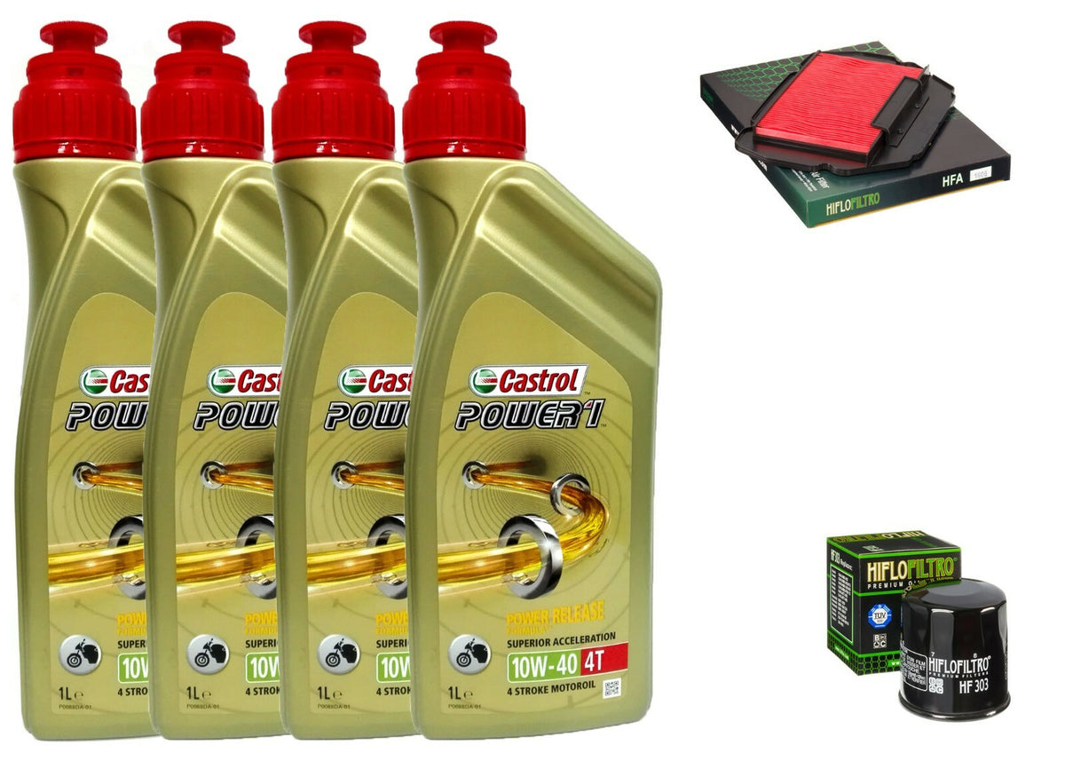 KIT TAGLIANDO HONDA CBR 600 1995 1998 CASTROL 10W40 FILTRO ARIA OLIO HIFLO