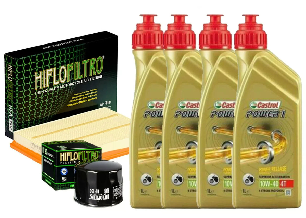 KIT/TAGLIANDO BMW S 1000 RR 2010/2018 Castrol 10W40 filtro olio aria