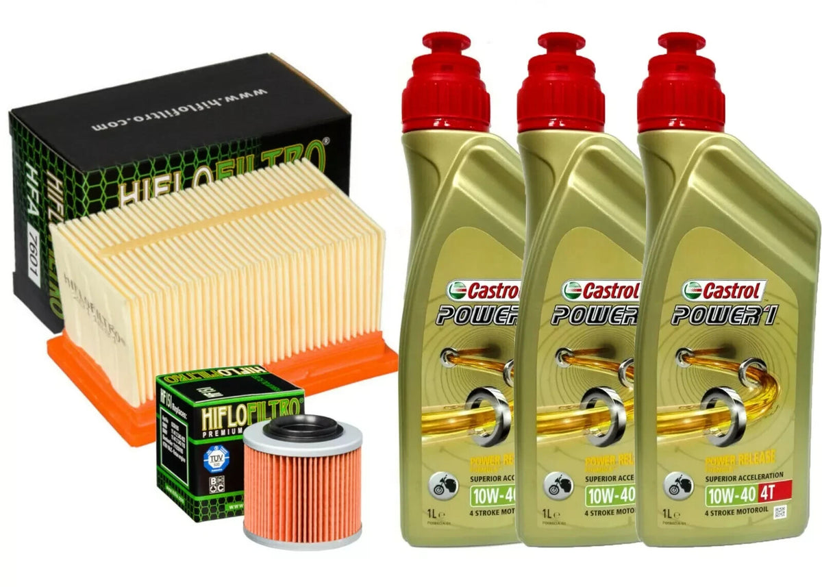 KIT/TAGLIANDO BMW F 650/CS G 650 CASTROL POWER 1 10W40/FILTRO OLIO ARIA CANDELA