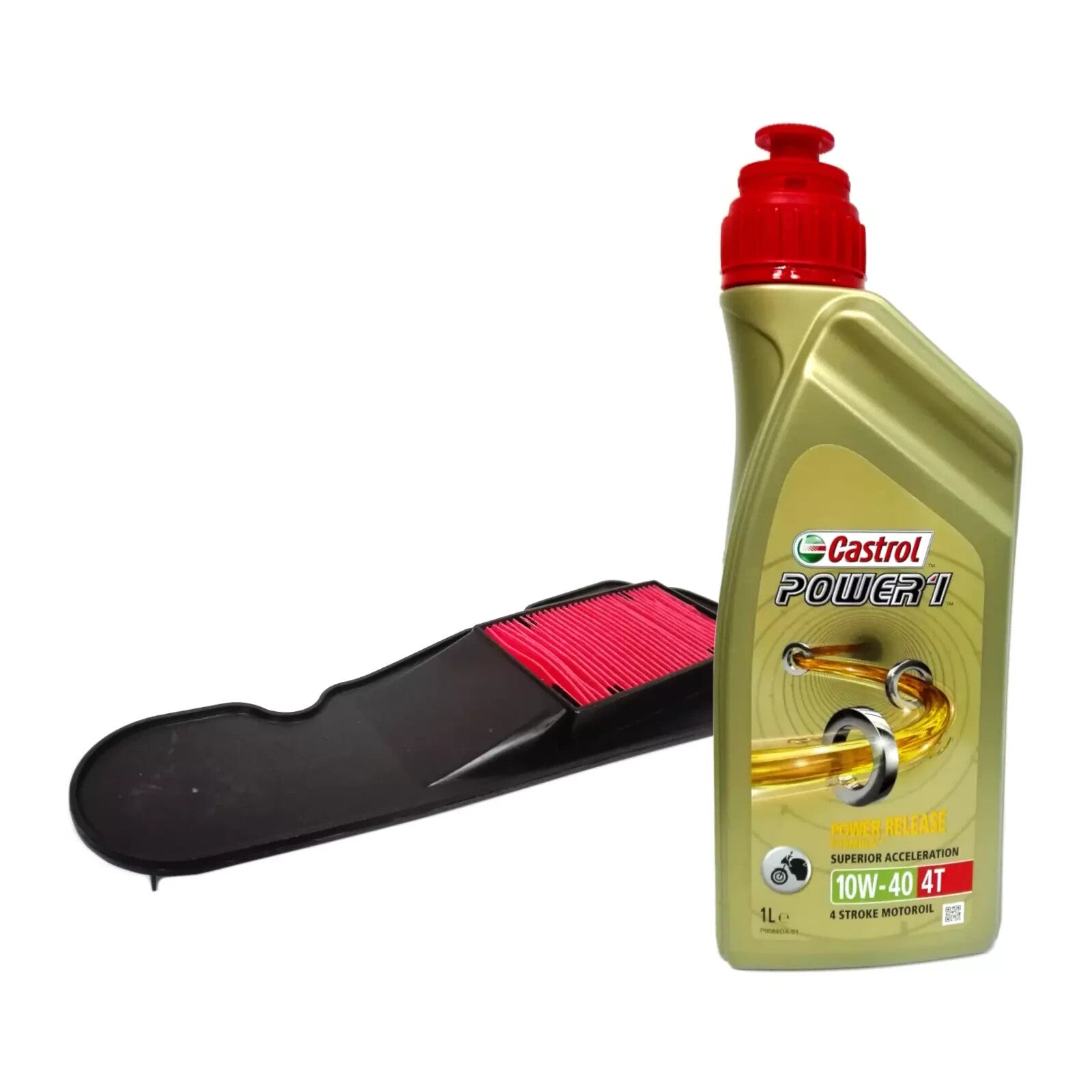 Kit/tagliando Castrol POWER 10W40 /olio filtro aria Honda NSC/110 Vision 4T 2011