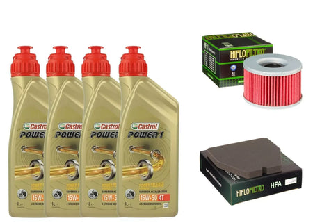 HONDA CB 400 KIT TAGLIANDO CASTROL POWER 1 15W50 FILTRO OLIO ARIA