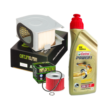 Kit/tagliando Honda CB/350/400 Four 1973 Castrol Power 20W50 filtro olio aria