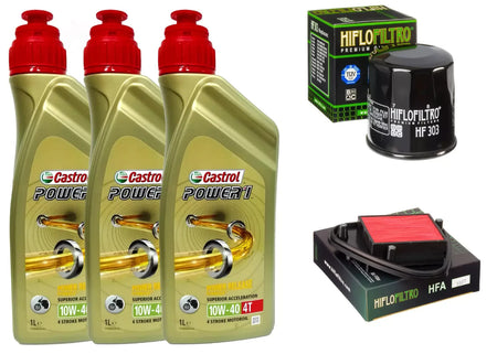HONDA VT C SHADOW 600 KIT/TAGLIANDO CASTROL  POWER 1 10W40 FILTRO OLIO ARIA