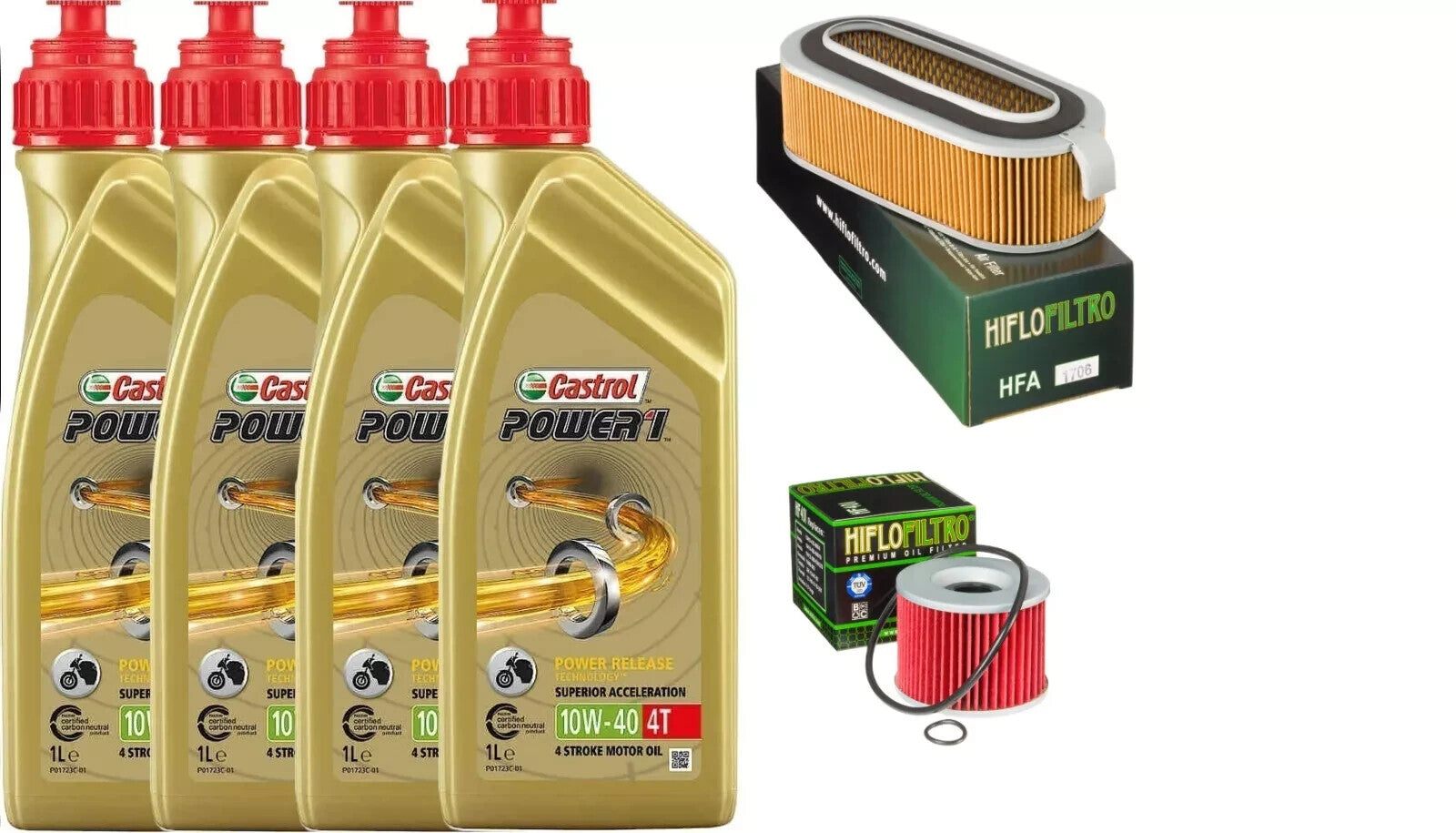 HONDA CB 1100 1981 1983 TAGLIANDO CASTROL POWER 10W40 FILTRO ARIA OLIO HIFLO