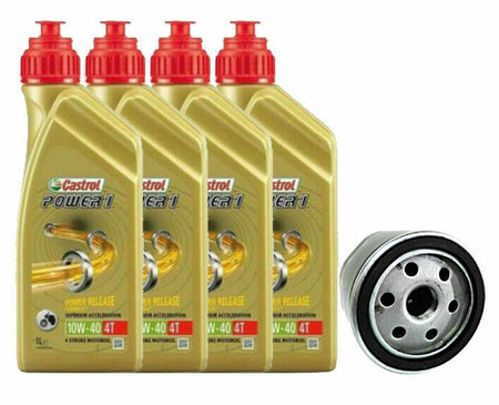Kit tagliando Castrol 10W40 filtro olio originale Aprilia Caponord / Shiver