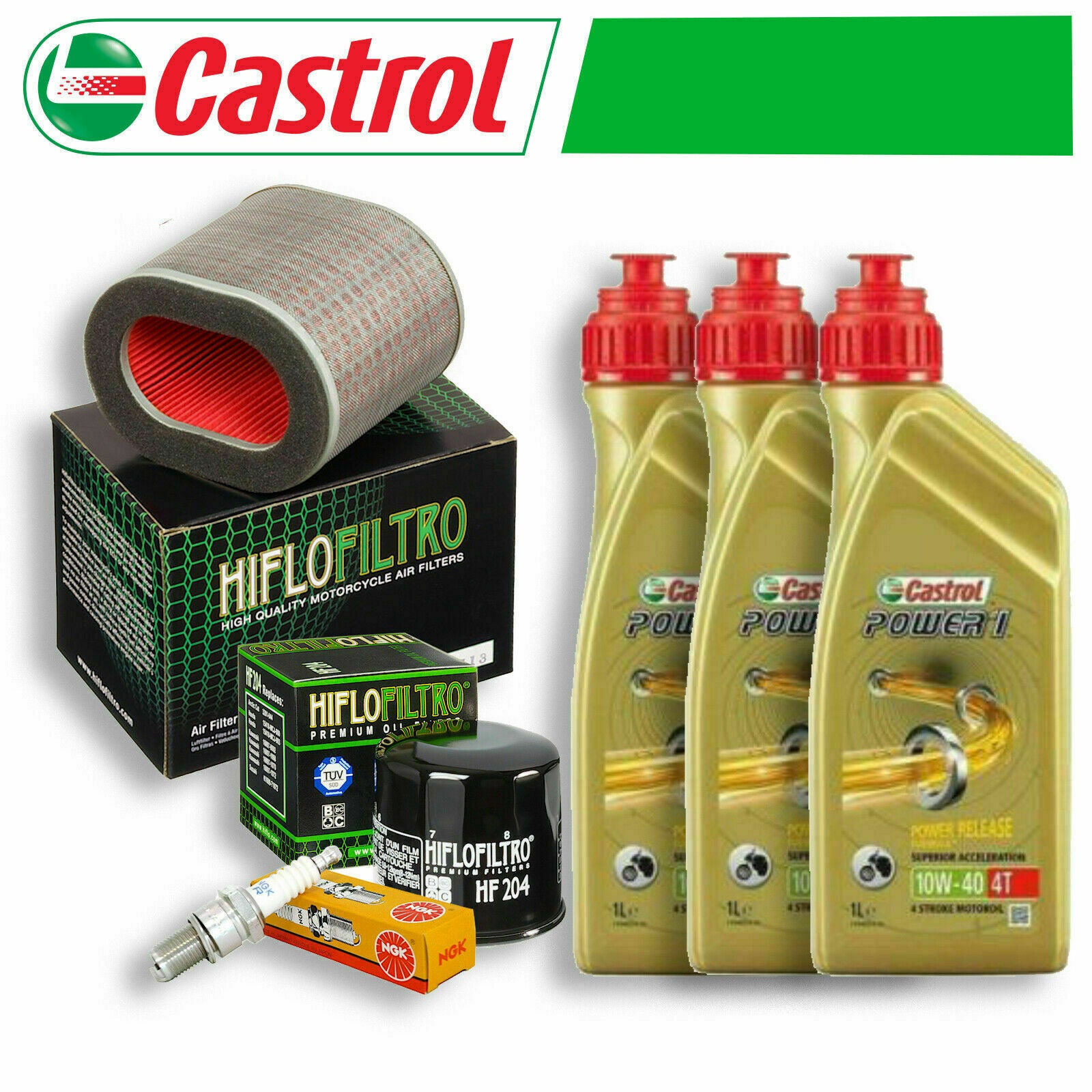 Honda Deauville 700 KIT Tagliando Castrol Power1 10W40 filtro olio aria candele