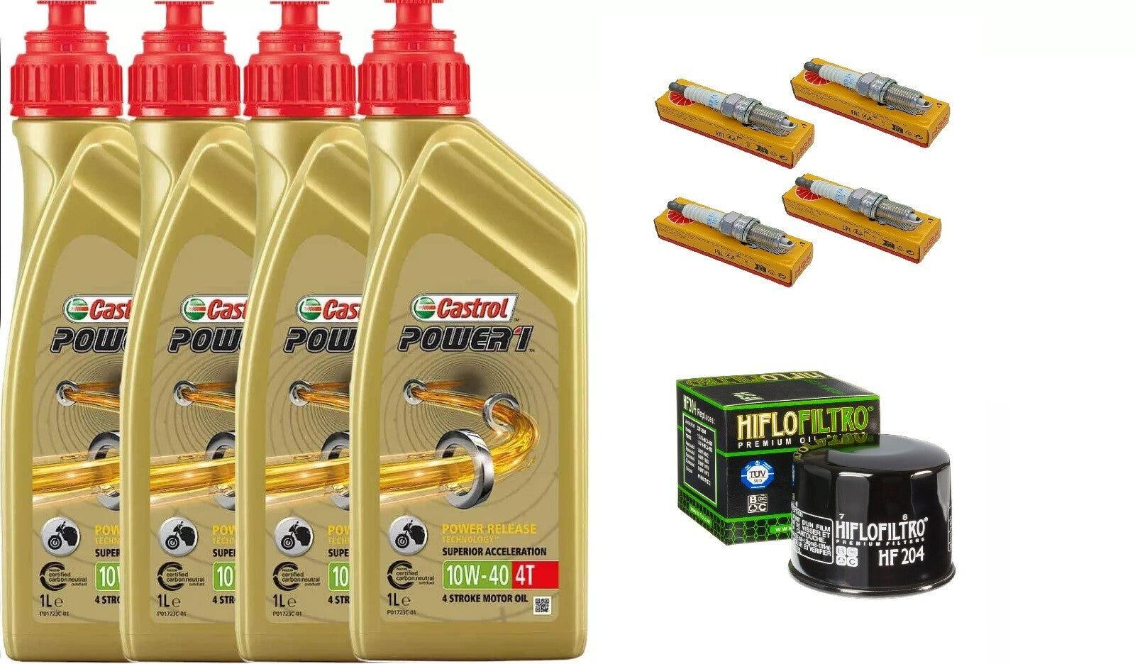 KIT/TAGLIANDO HONDA HORNET 900 DAL 2001 2006 OLIO CASTROL FILTRO CANDELE X MOTO