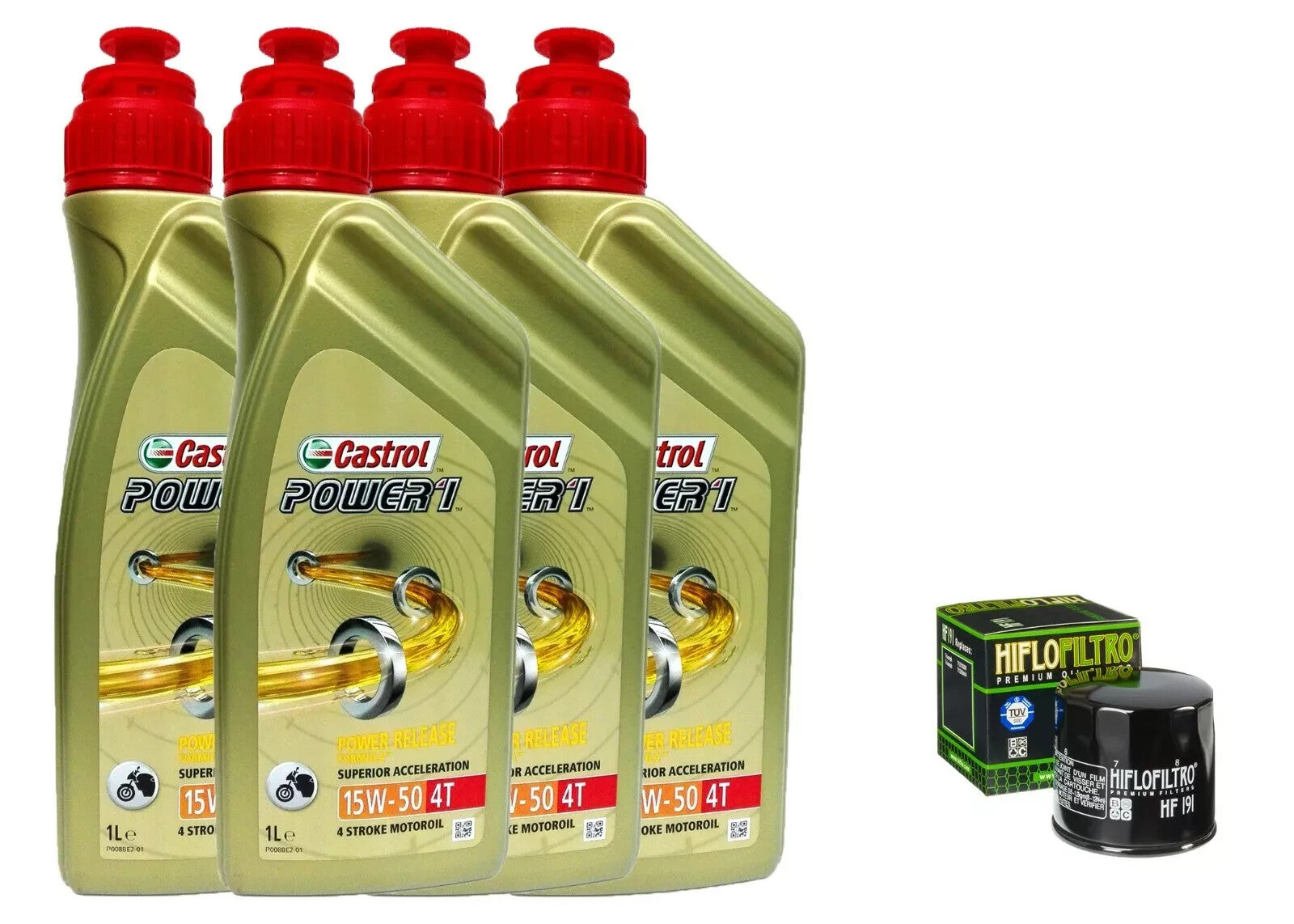 KIT/TAGLIANDO TRIUMPH 955/SPRINT RS 2002/2004 CASTROL POWER 1 15W50 FILTRO OLIO