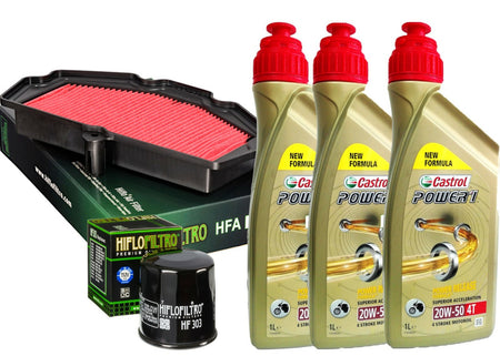 Kit tagliando Castrol 20W50 filtro olio aria X MOTO Kawasaki Vulcan Versys Z 650