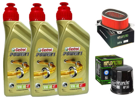 KIT TAGLIANDO CASTROL POWER 1 10W40 FILTRO OLIO ARIA HONDA XRV AFRICA TWIN 750
