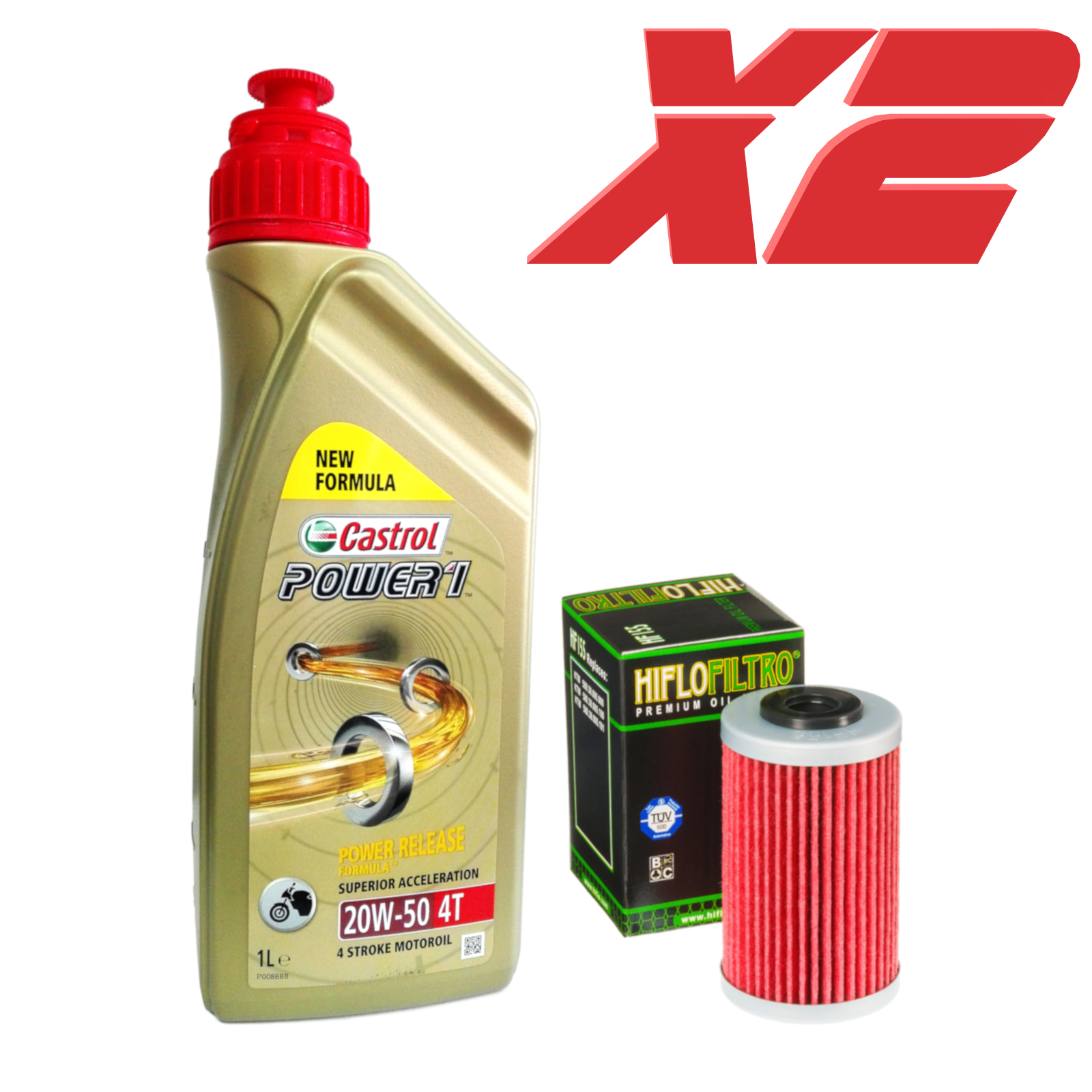 Kit tagliando Castrol Power 1 20W50 filtro olio KTM Duke / RC 125/200/390