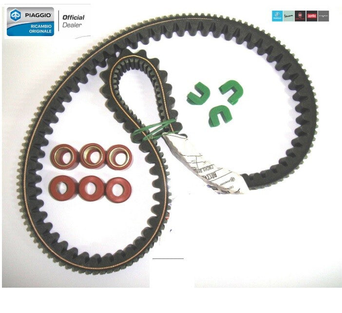 CINGHIA + RULLI VARIATORE E CURSORI ORIGINALI PIAGGIO BEVERLY TOURER 300 2009