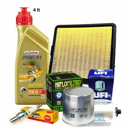 KIT TAGLIANDO CASTROL 15W50 FILTRO OLIO ARIA BENZINA CANDELE BMW K 100 RS 83/92