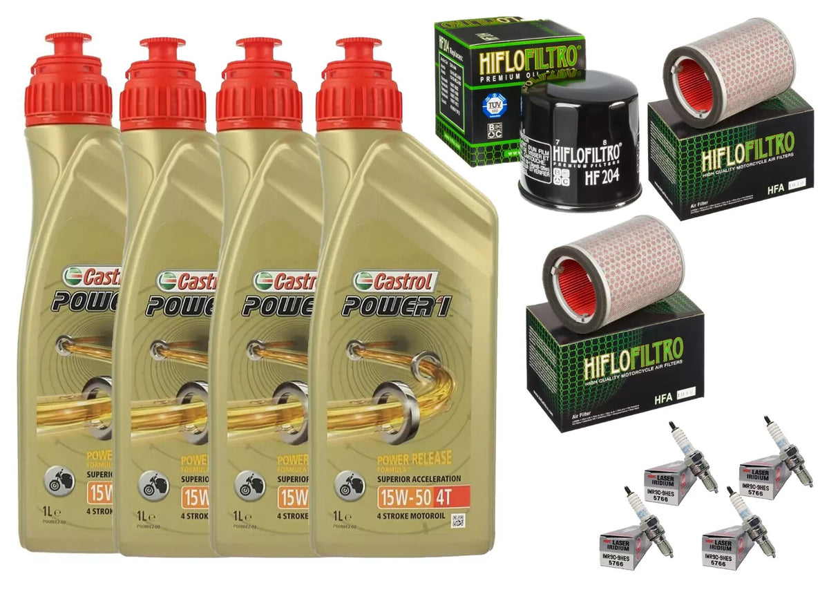 KIT TAGLIANDO HONDA CBR 1000 RR FIREBLADE CASTROL 15W50 FILTRO OLIO ARIA CANDELA