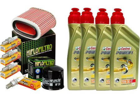 KIT/TAGLIANDO CASTROL 15W50/ FILTRO OLIO ARIA CANDELE HONDA VT/ 1100 C SHADOW