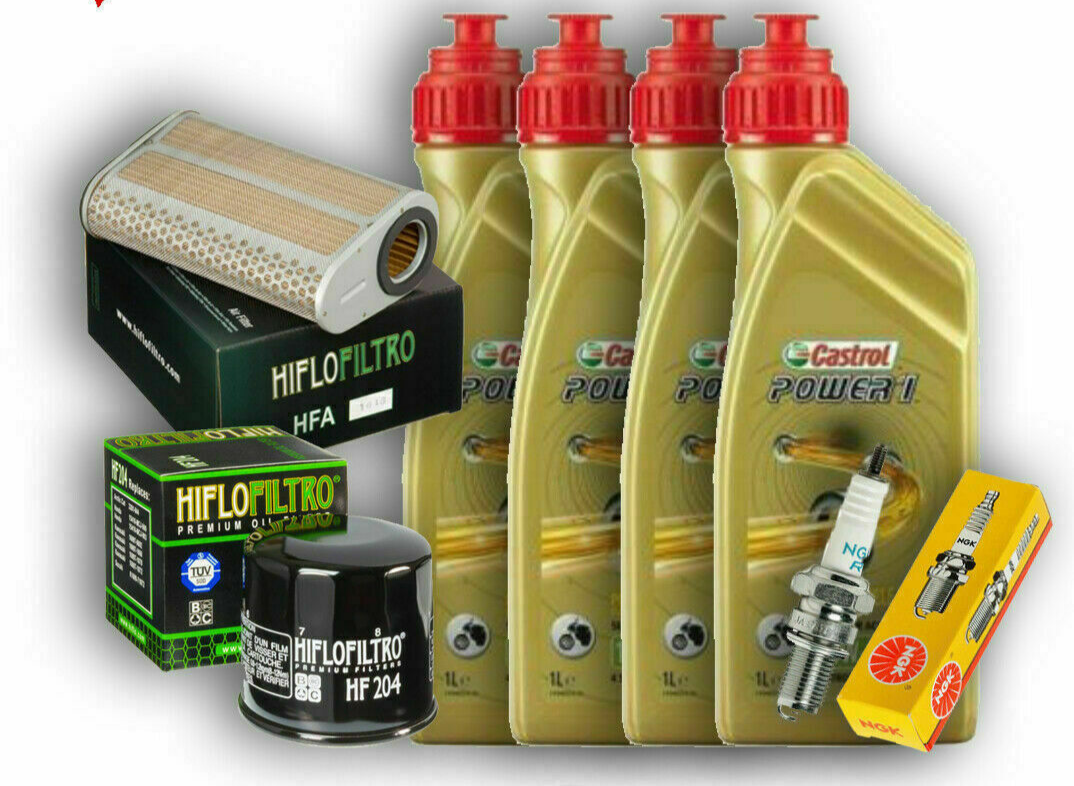 KIT/TAGLIANDO HONDA HORNET 600 2011 2012 2013 OLIO CASTROL FILTRI CANDELE NGK