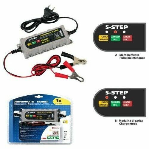 CARICA BATTERIA MANTENITORE AUTO-MOTO-BARCA AMPEROMATIC 1A RAPIDO  HONDA  XADV