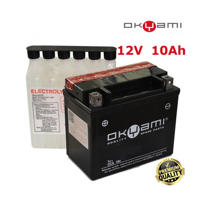 BATTERIA OKYAMI YTX12-BS +CONF.   PIAGGIO 200 LIBERTY SPORT 2006-2007