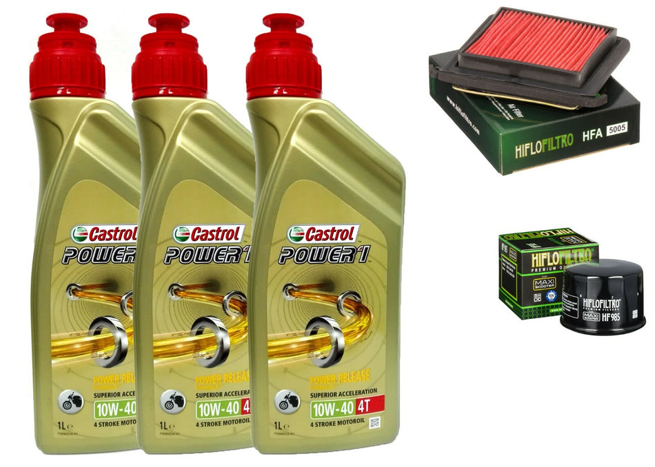 Kit/tagliando Kymco Xciting/500 / R 2009 Castrol 10W40 filtro olio aria SCOOTER
