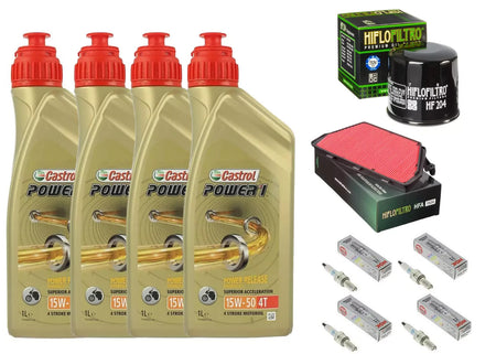 KIT/TAGLIANDO HONDA CBR/1000 RR 2017 CASTROL 15W50 FILTRO OLIO ARIA CANDELE