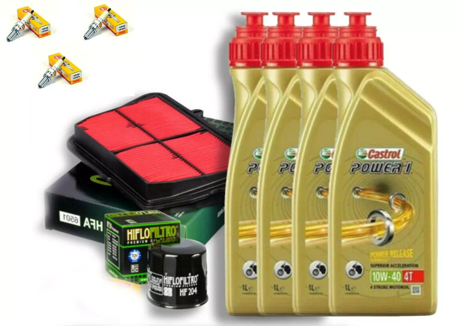 TAGLIANDO Triumph 800 Tiger XR 2015 2017 CASTROL 10W40 FILTRI OLIO ARIA CANDELE