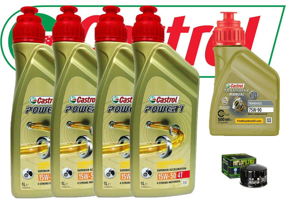 KIT/TAGLIANDO BMW R/1200/RT 2005 2010CASTROL15W50 FILTRO OLIO 4 L + OMAGGIO 500M