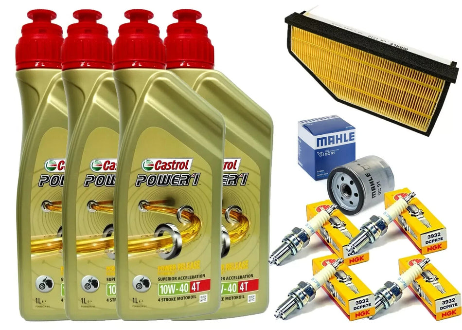 Kit/tagliando BMW K/1200 GT 2003 2004 Castrol 10W40 filtro olio aria candele