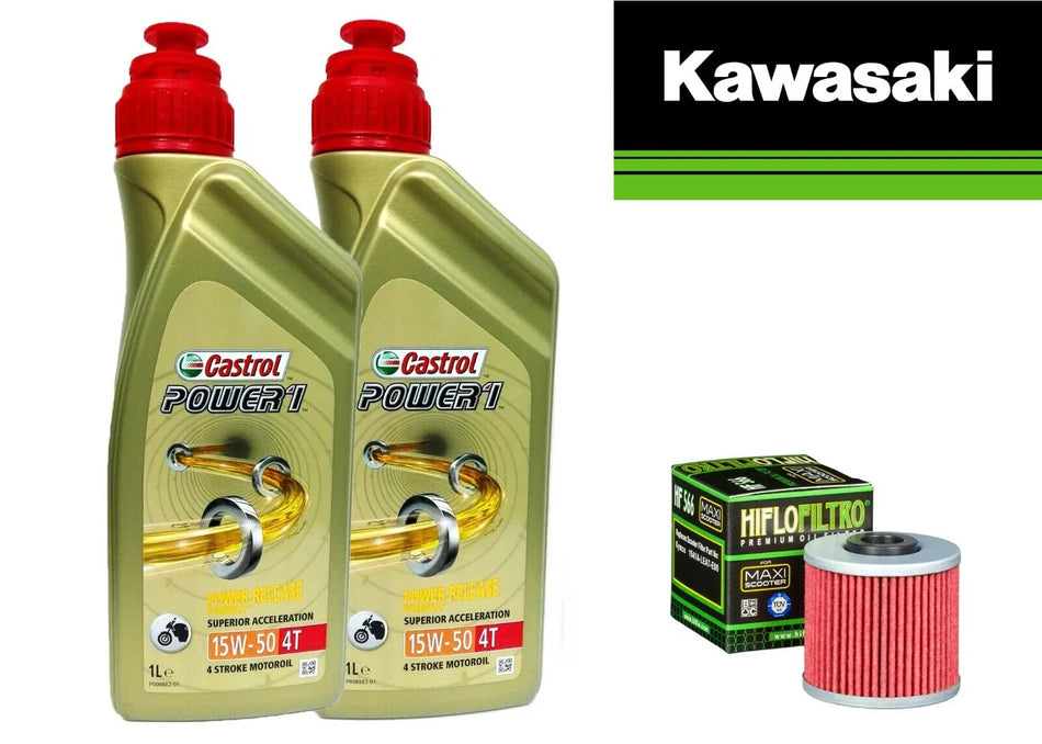 Kit/tagliando Kawasaki J/300 2014 2018 Castrol Power 1 15W50 + filtro olio