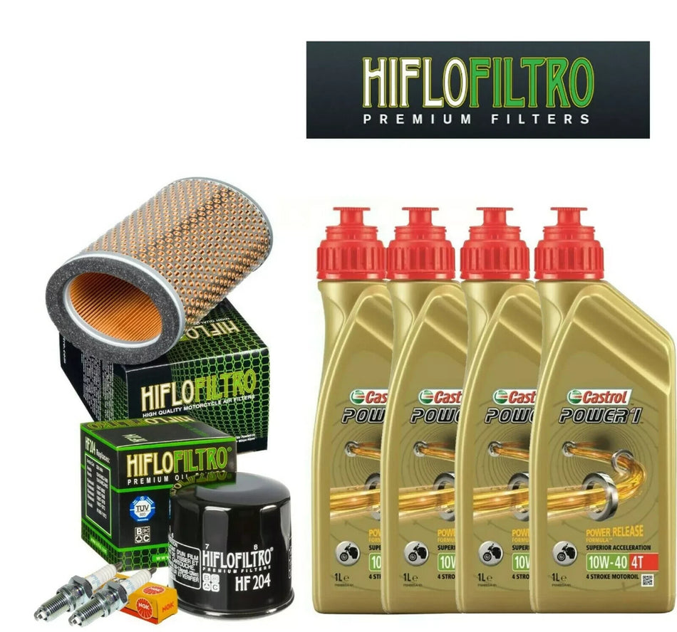 KIT TAGLIANDO CASTROL 10W40 FILTRO OLIO ARIA CANDELE BONNEVILLE SE 865 2009/2012