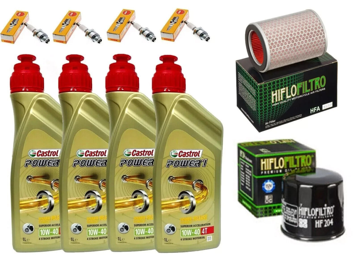 KIT/TAGLIANDO HONDA CB/900 F HORNET CASTROL 10W40/FILTRO OLIO ARIA CANDELE