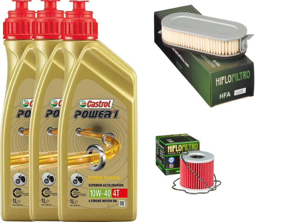SUZUKI GSX 550 1983 1987 TAGLIANDO CASTROL 10W40 FILTRO ARIA OLIO HIFLO