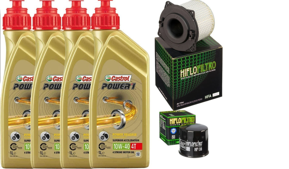 SUZUKI GSX 1100 1988 1996 TAGLIANDO CASTROL POWER  10W40 FILTRO ARIA OLIO HIFLO