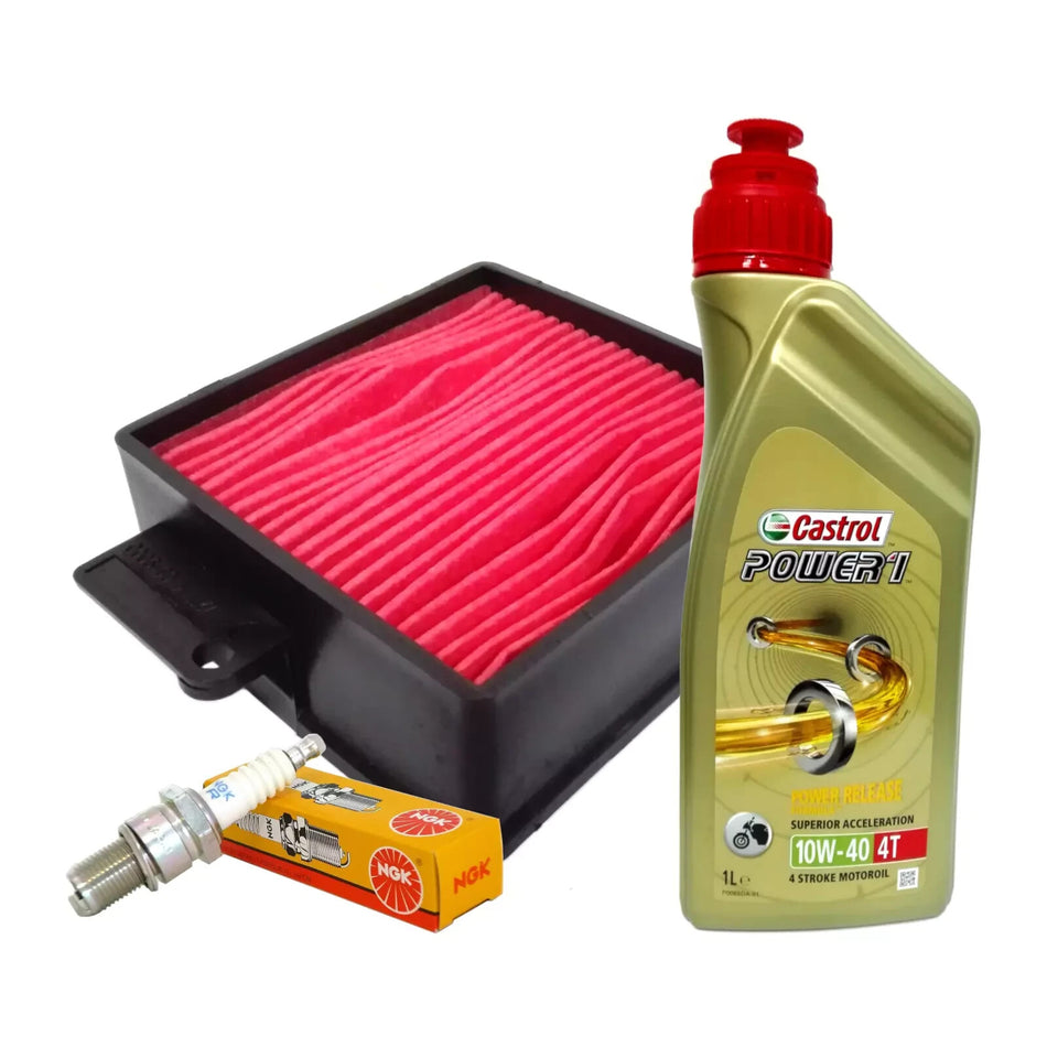 KYMCO MOVIE 125 150 XL KIT TAGLIANDO CASTROL POWER 1 10W40 FILTRO ARIA CANDELA
