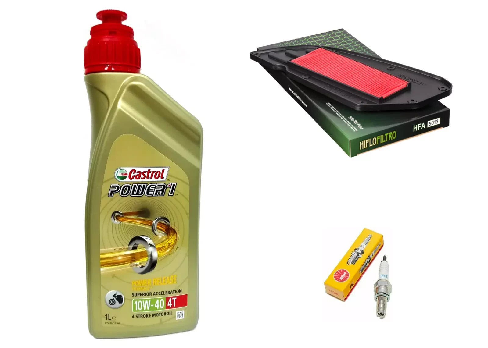 KYMCO PEOPLE S I ABS 125/150 KIT/TAGLIANDO 1L CASTROL 10W40 FILTRO ARIA CANDELA