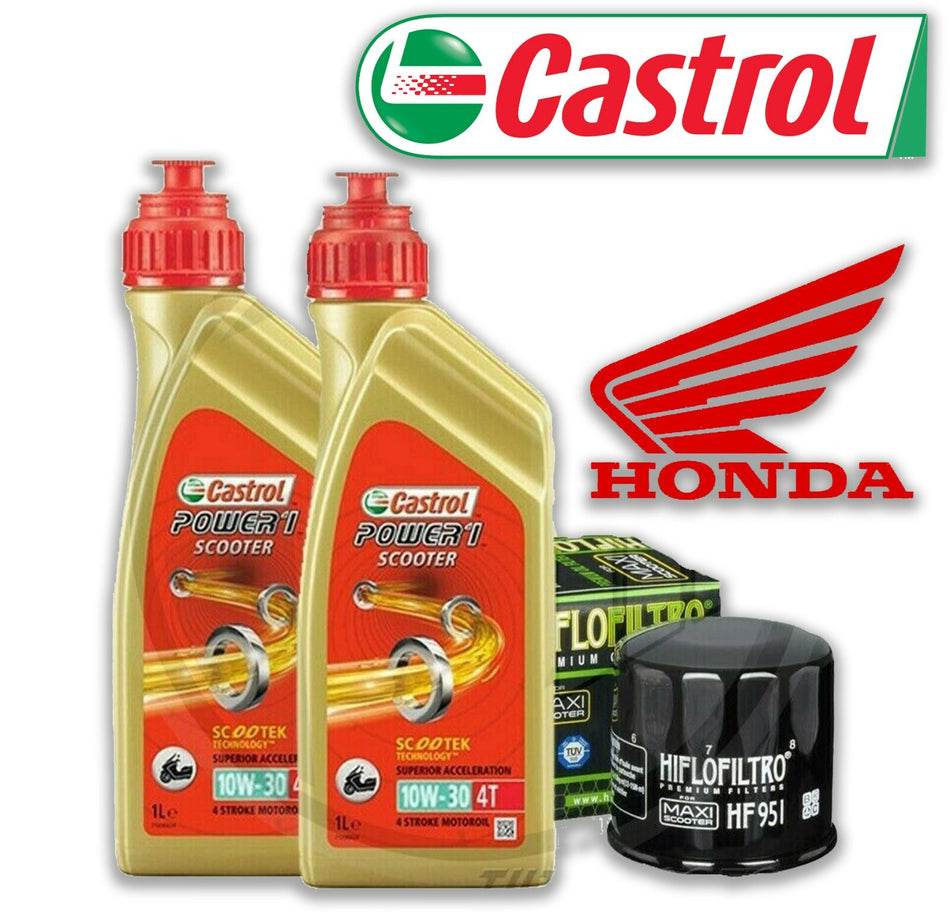 TAGLIANDO HONDA NSS FORZA 250 300  SH 300 i OLIO CASTROL SCOOTER 10W30 FILTRO 