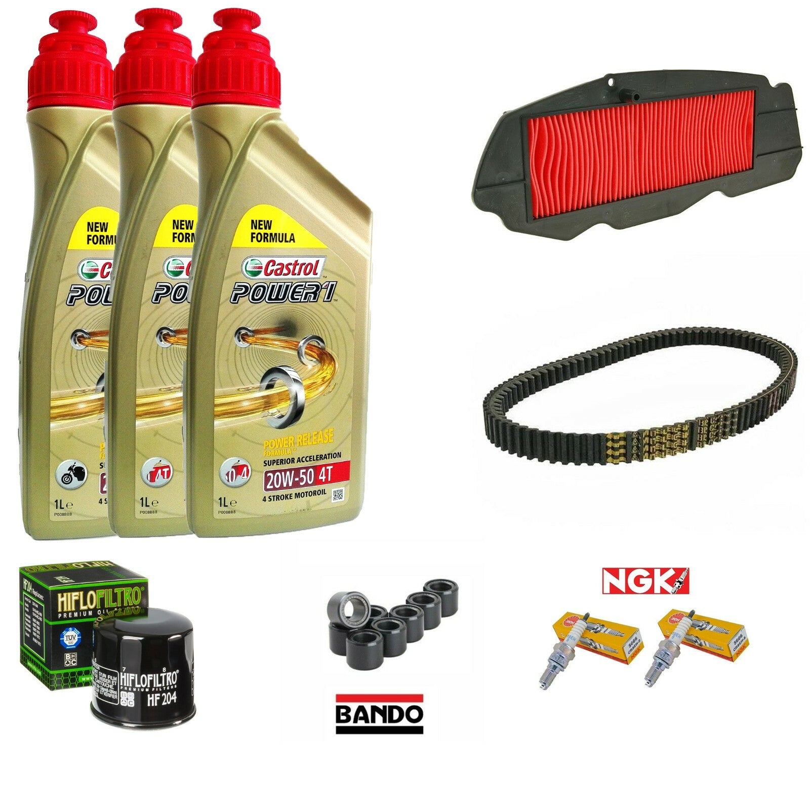 Honda silverwin 600 tagliando castrol 20w50 cinghia rulli bando filtro aria can