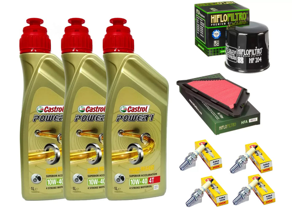 TAGLIANDO Yamaha XJ6/600 Diversion ABS CASTROL 10W40 FILTRO OLIO ARIA CANDELE