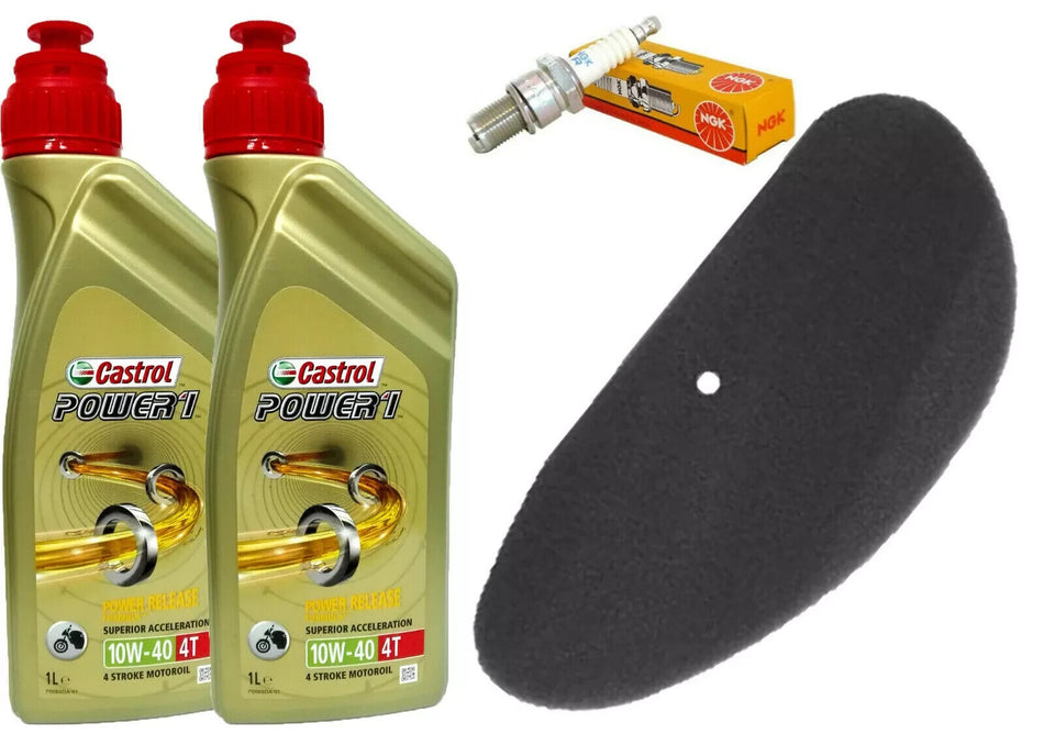 TAGLIANDO YAMAHA YP MAJESTY 250 1996 2007 CASTROL 10W40 CANDELA NGK FILTRO