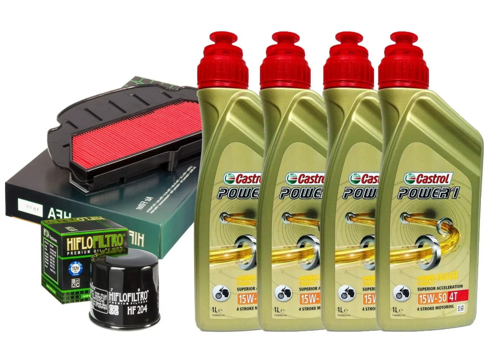 KIT/TAGLIANDO HONDA CBR/954/RR/FIREBLADE CASTROL POWER 1 15W50 FILTRO OLIO ARIA 