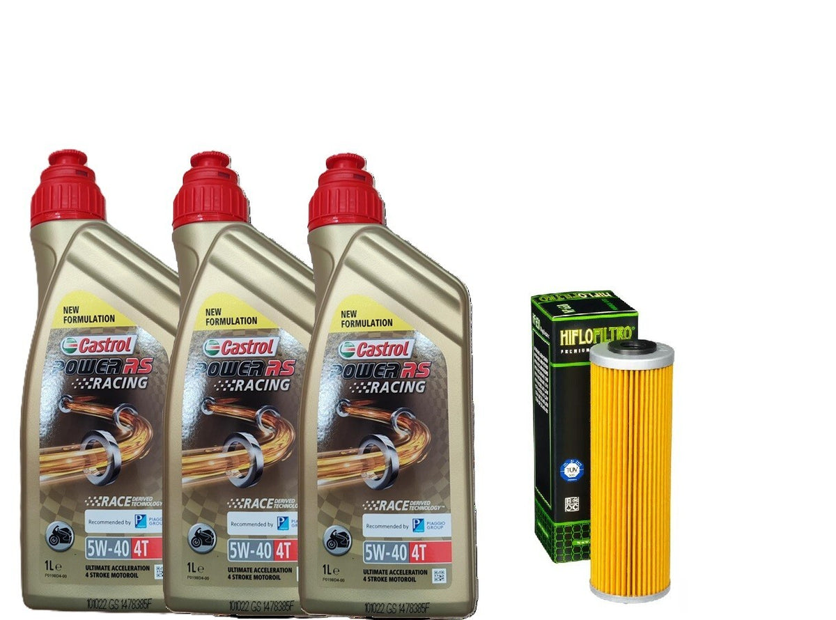KIT TAGLIANDO CASTROL  RACING 5W40 FILTRO OLIO KTM ADVENTURE DUKE ENDURO 950 990