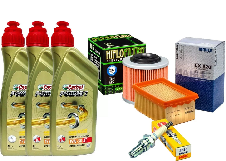 TAGLIANDO BMW G650 2007 2008 CASTROL 15W50 FILTRO ARIA FILTRO OLIO CANDELA