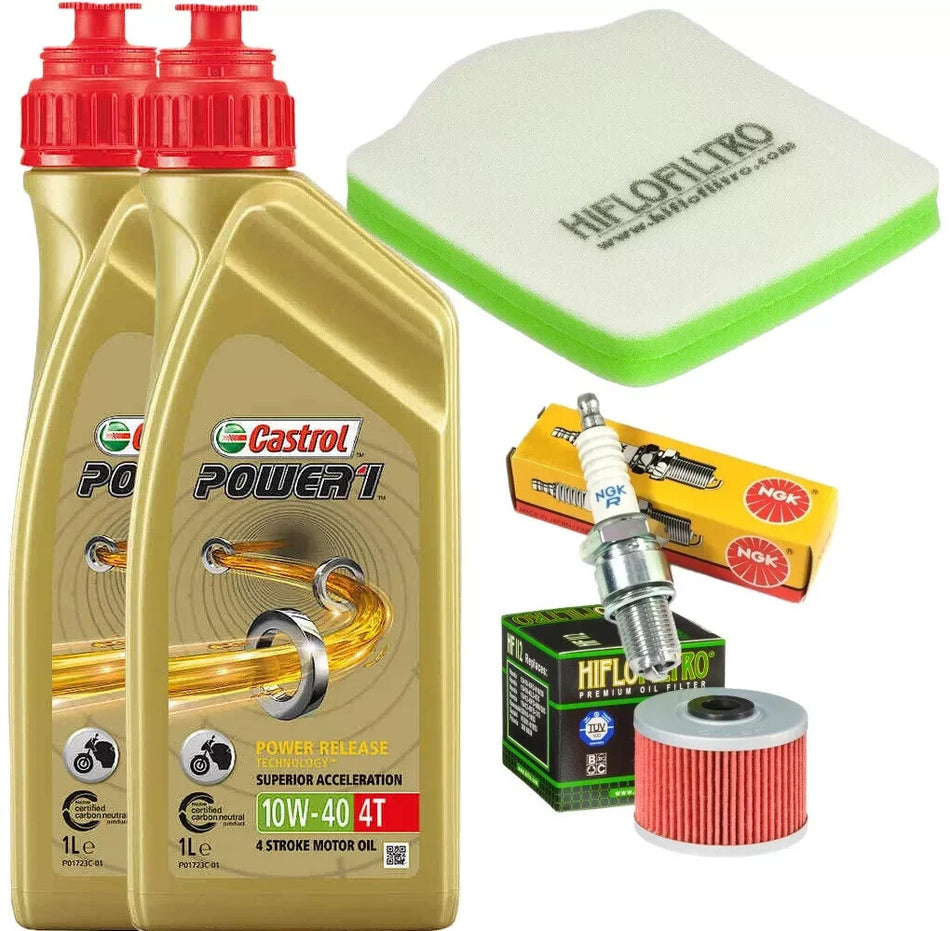 KIT/TAGLIANDO HONDA XL 600 1983 1988 CASTROL 10W40 FILTRI ARIA OLIO CANDELA