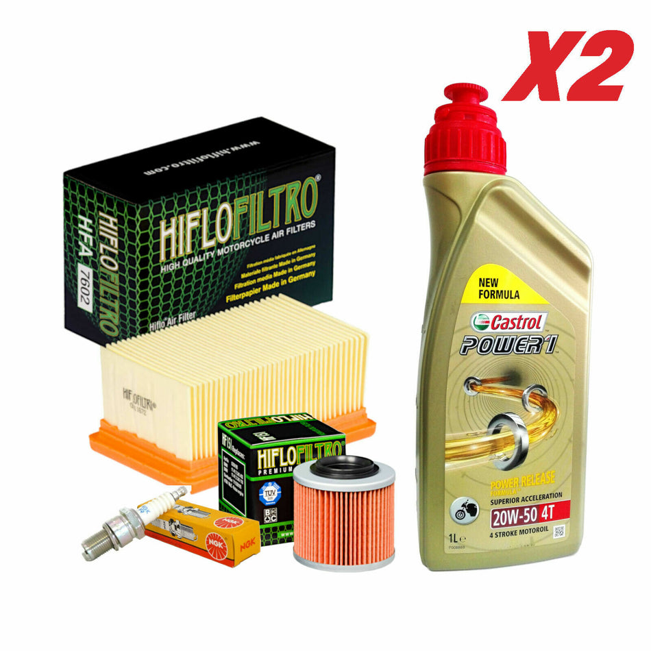 Tagliando BMW F 650 Castrol Power 1 20W50 filtro olio aria candela  CS G 650