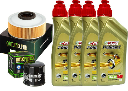 KIT TAGLIANDO CASTROL 10W40 FILTRO OLIO ARIA KAWASAKI VN 800 VULCAN 2003 AL 2005