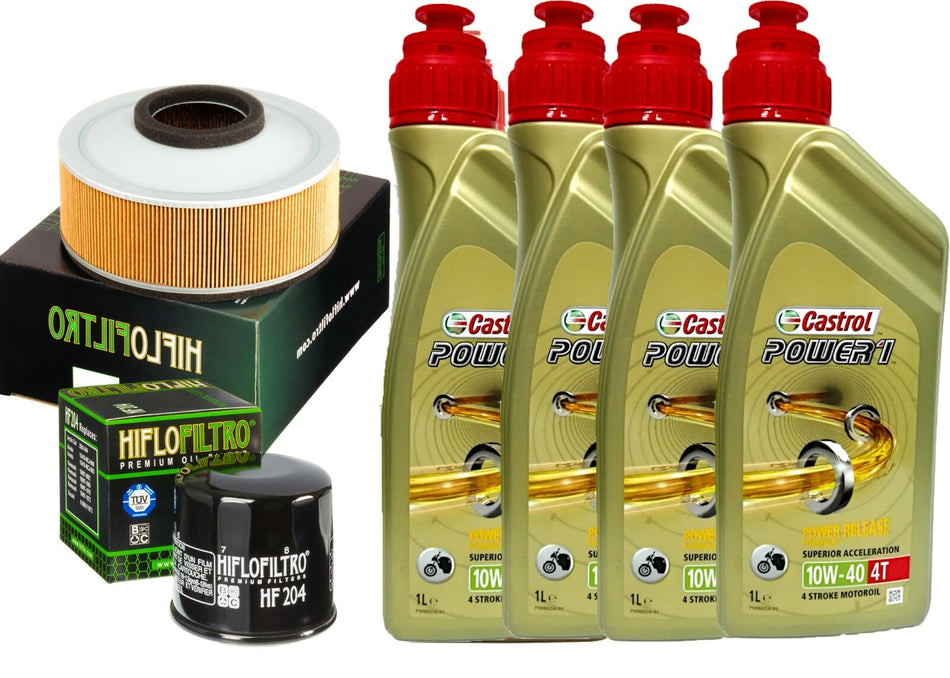 KIT TAGLIANDO CASTROL 10W40 FILTRO OLIO ARIA KAWASAKI VN 800 VULCAN 2003 AL 2005