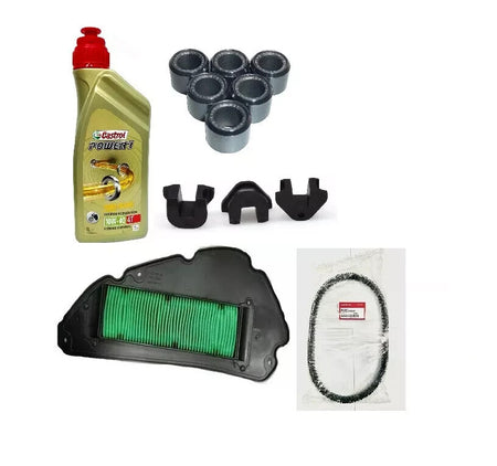 KIT MANUTENZIONE TAGLIANDO FILTRO ARIA RULLI CINGHIA ORIGINALE SH 125 150 2020
