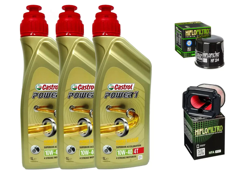 KIT/TAGLIANDO YAMAHA XSR 700 2016 3L CASTROL POWER 1 10W40 FILTRO OLIO ARIA MOTO