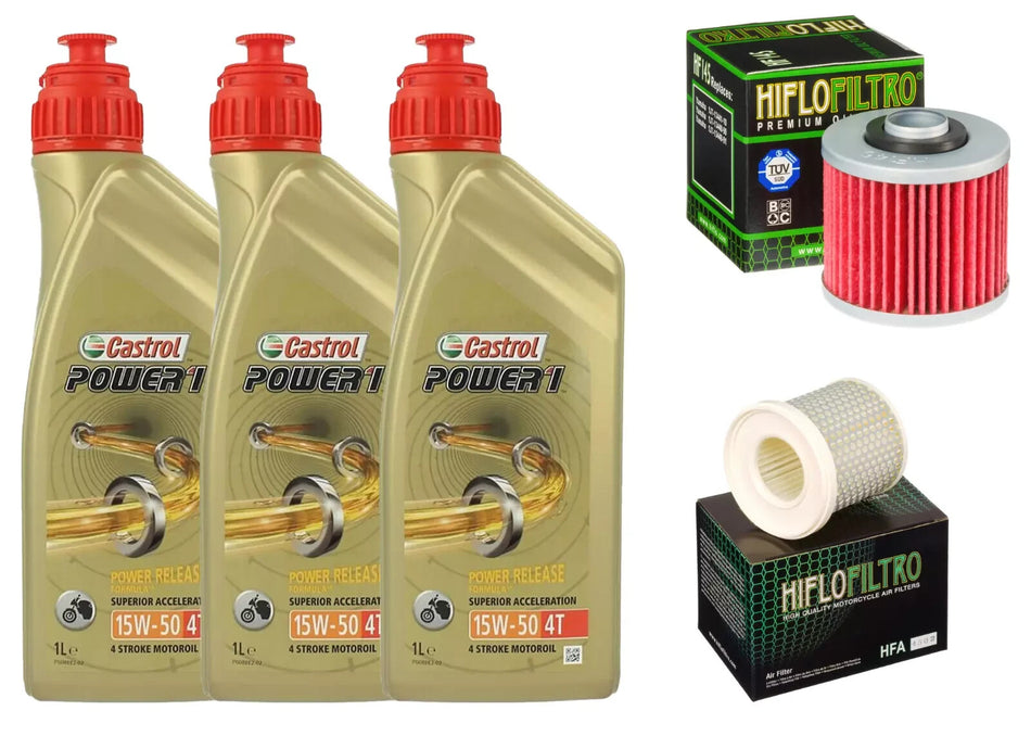KIT/TAGLIANDO YAMAHA XV 535 VIRAGO/S CASTROL POWER 1 15W50 FILTRO OLIO ARIA MOTO