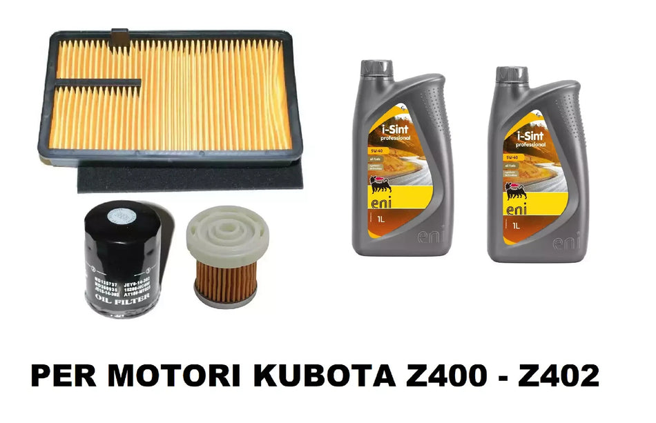 KIT TAGLIANDO  AIXAM MINAUTO KUBOTA Z400-402  FILTRO  OLIO  GASOLIO ARIA  NEW